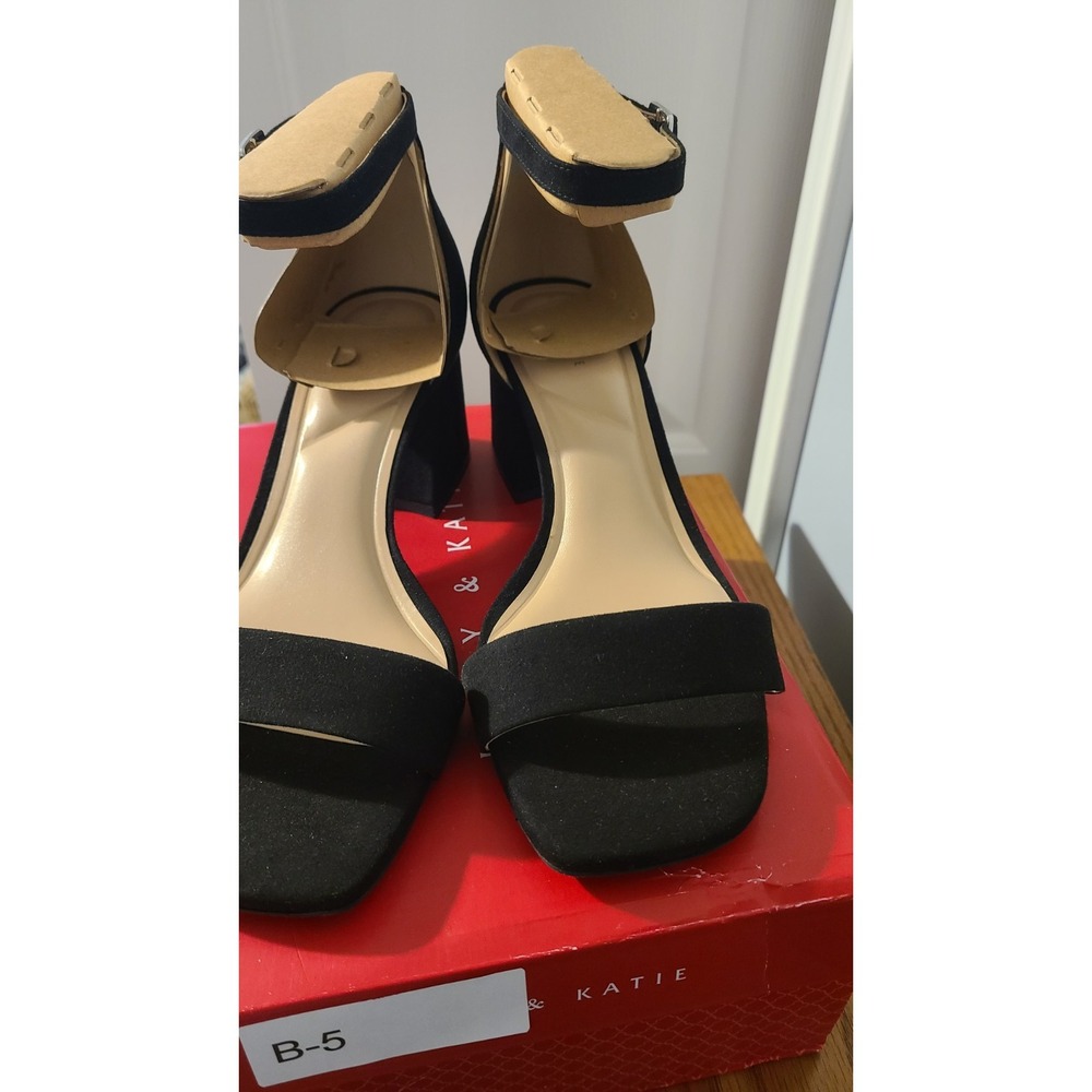 New Kelly Katie shoes block heels womens 9W Mary bell‎ Black open toe